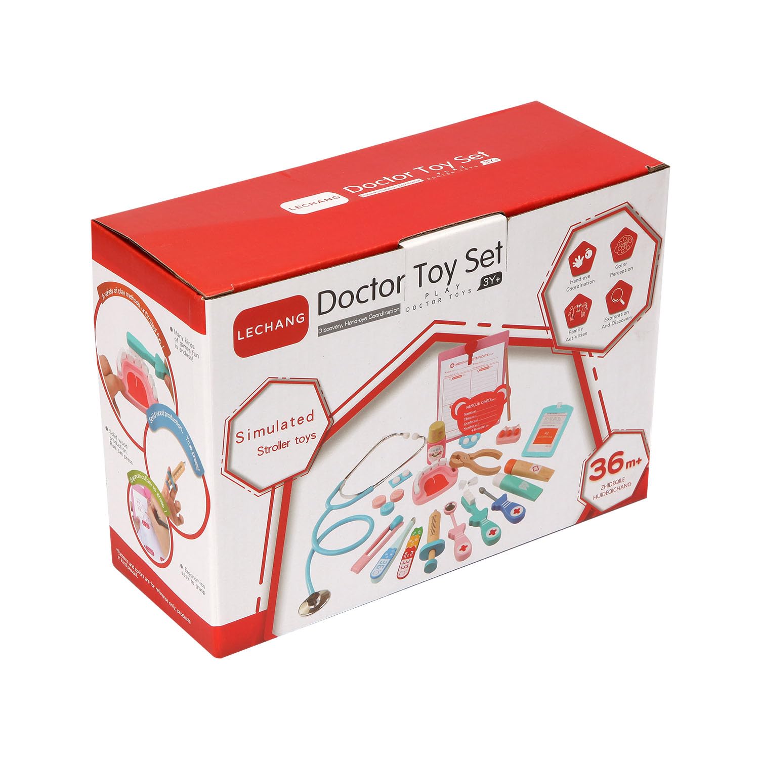 Wooden Doctor Toy Set Educational Role Play Medical Kit for Kids - MyLittleTales