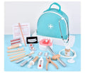 Wooden Doctor Toy Set with Bag Dentist Check Brush Teeth Medicine Set Role Playing Games - MyLittleTales