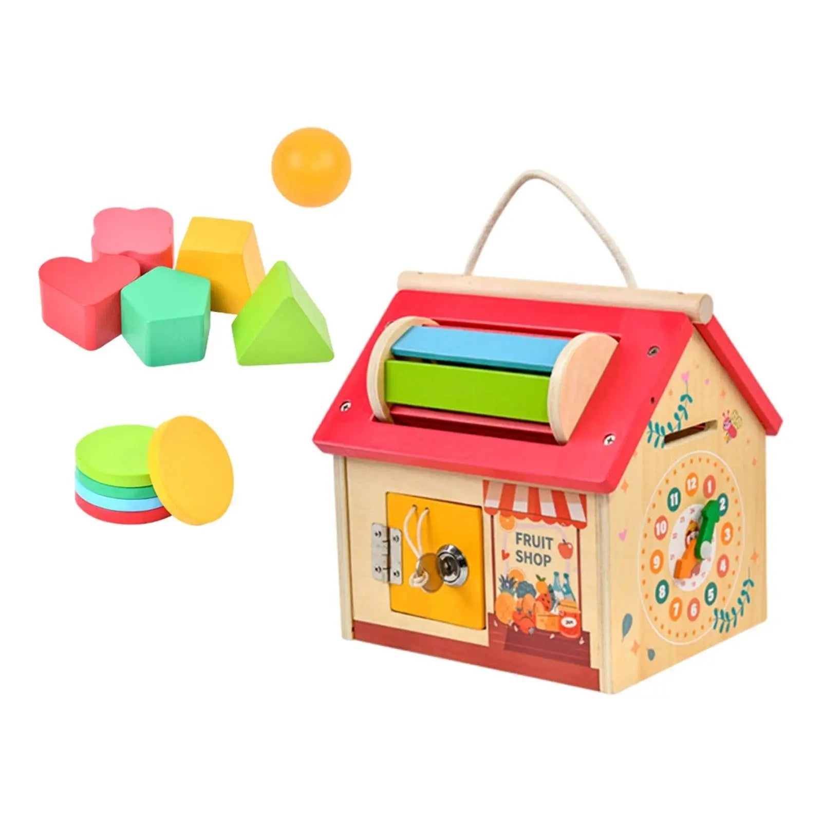 Wooden Educational Multi - functional Busy House - MyLittleTales