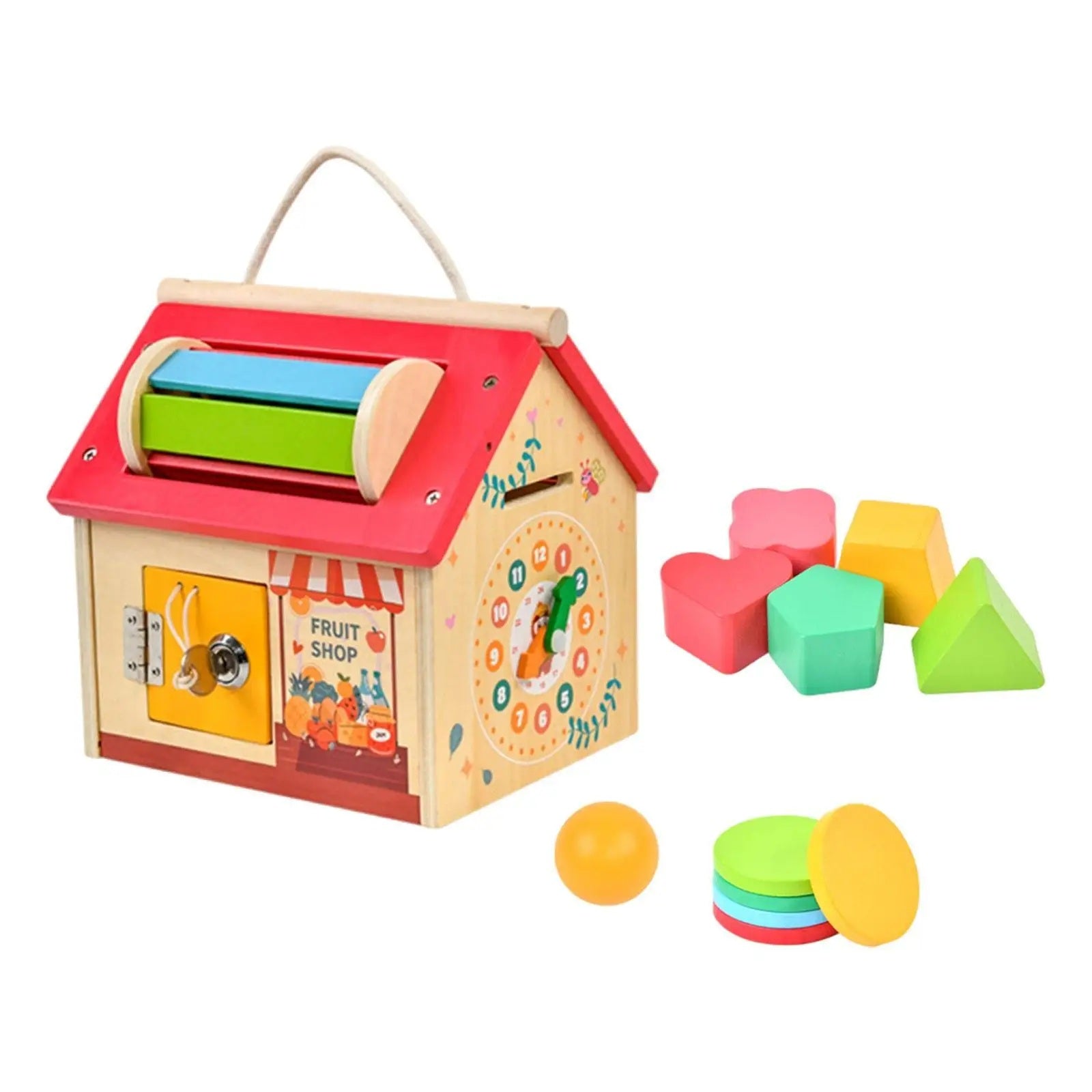 Wooden Educational Multi - functional Busy House - MyLittleTales
