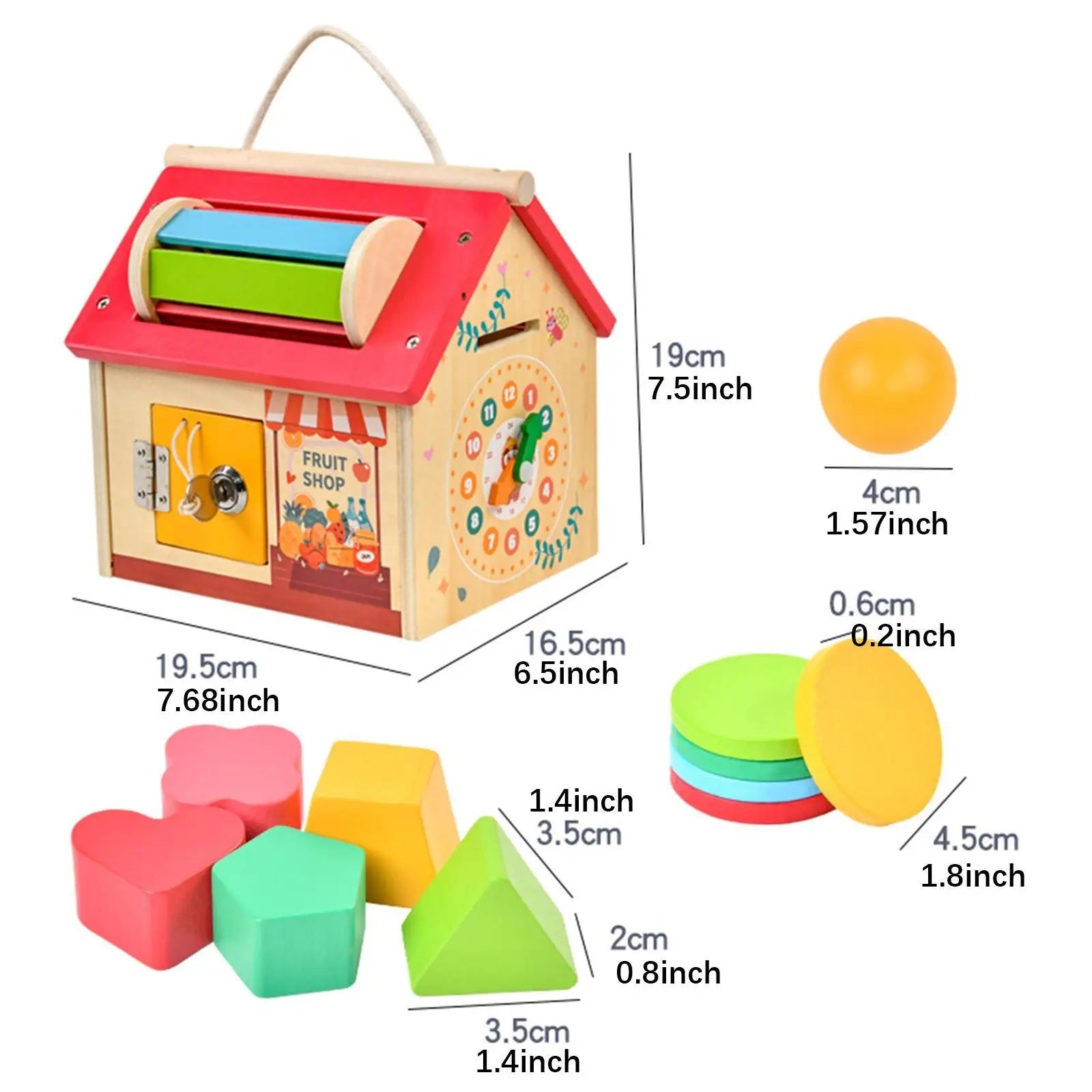 Wooden Educational Multi - functional Busy House - MyLittleTales