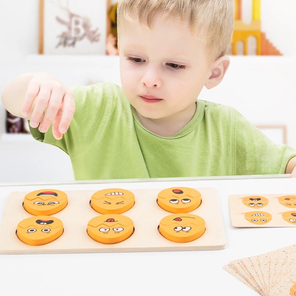 Wooden Egg Face Changing Matching Game - MyLittleTales