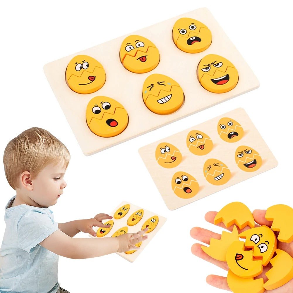 Wooden Egg Face Changing Matching Game - MyLittleTales