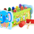 Wooden Elephant Hammer Pounding Toy | 10 Peg Hammer Beats Game toy - MyLittleTales