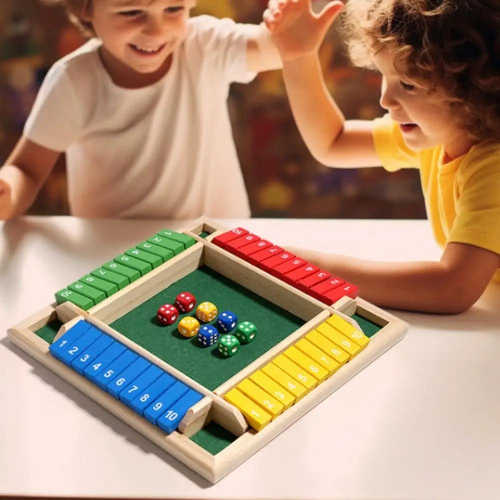 Wooden Four Player Board Game Deluxe Four Sided Table Game Set For Family Party Entertainment - MyLittleTales