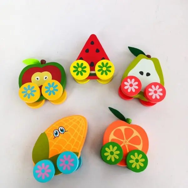 Wooden Fruits Cart - 1 pc - MyLittleTales