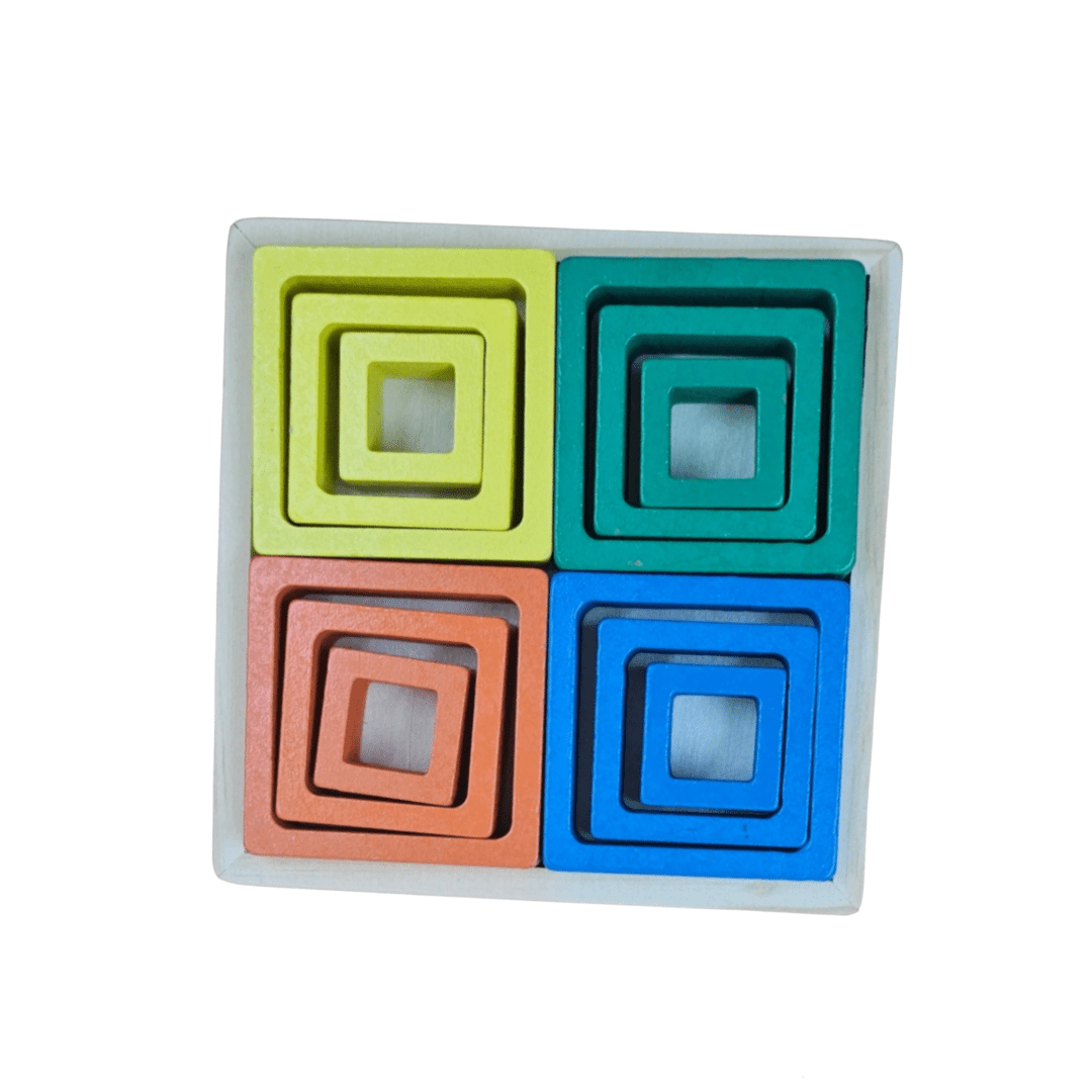 Wooden Geometric Block Puzzle 1 Set Random Design - MyLittleTales