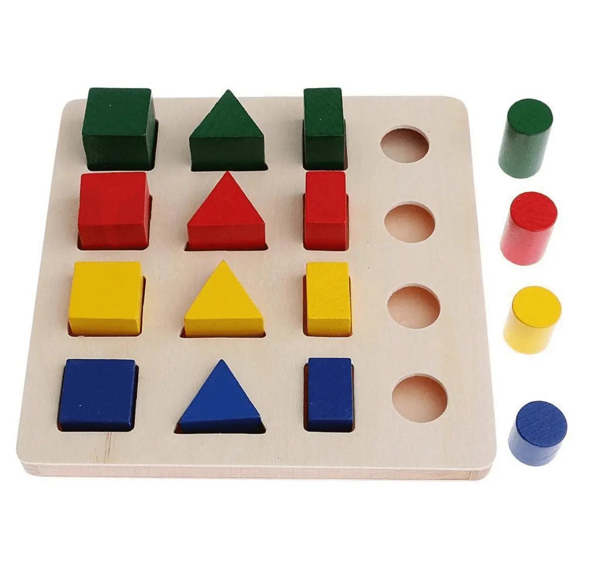 Wooden Geometric Counting Blocks - MyLittleTales