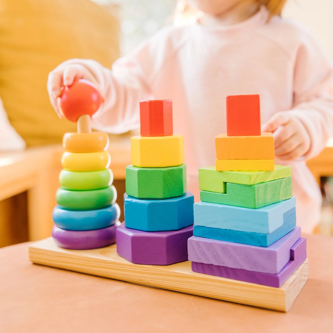 Wooden Geometric Stacker (Melissa and Doug) - MyLittleTales