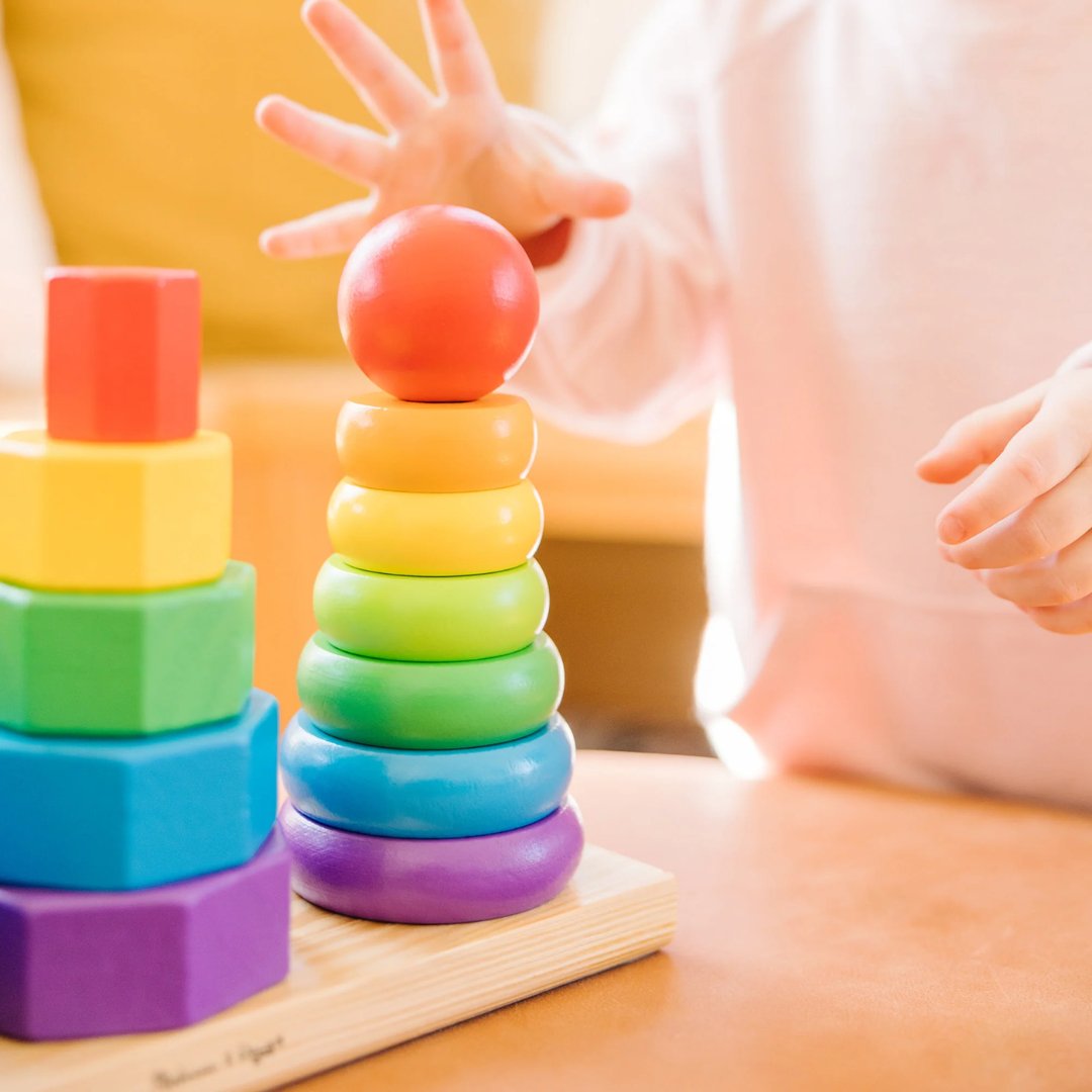 Wooden Geometric Stacker (Melissa and Doug) - MyLittleTales