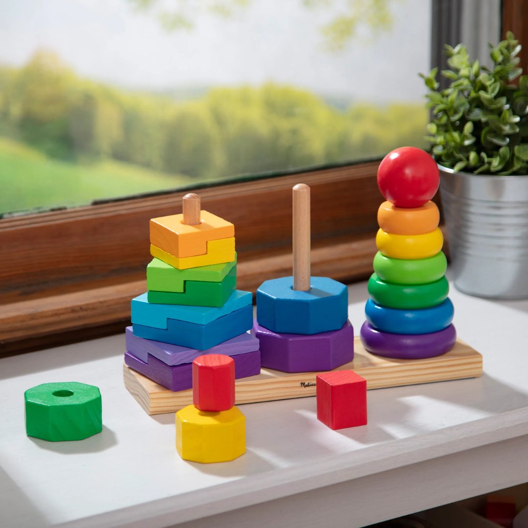 Wooden Geometric Stacker (Melissa and Doug) - MyLittleTales