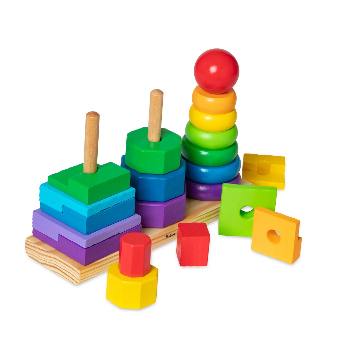 Wooden Geometric Stacker (Melissa and Doug) - MyLittleTales