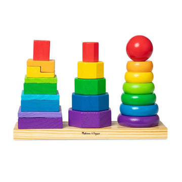 Wooden Geometric Stacker (Melissa and Doug) - MyLittleTales