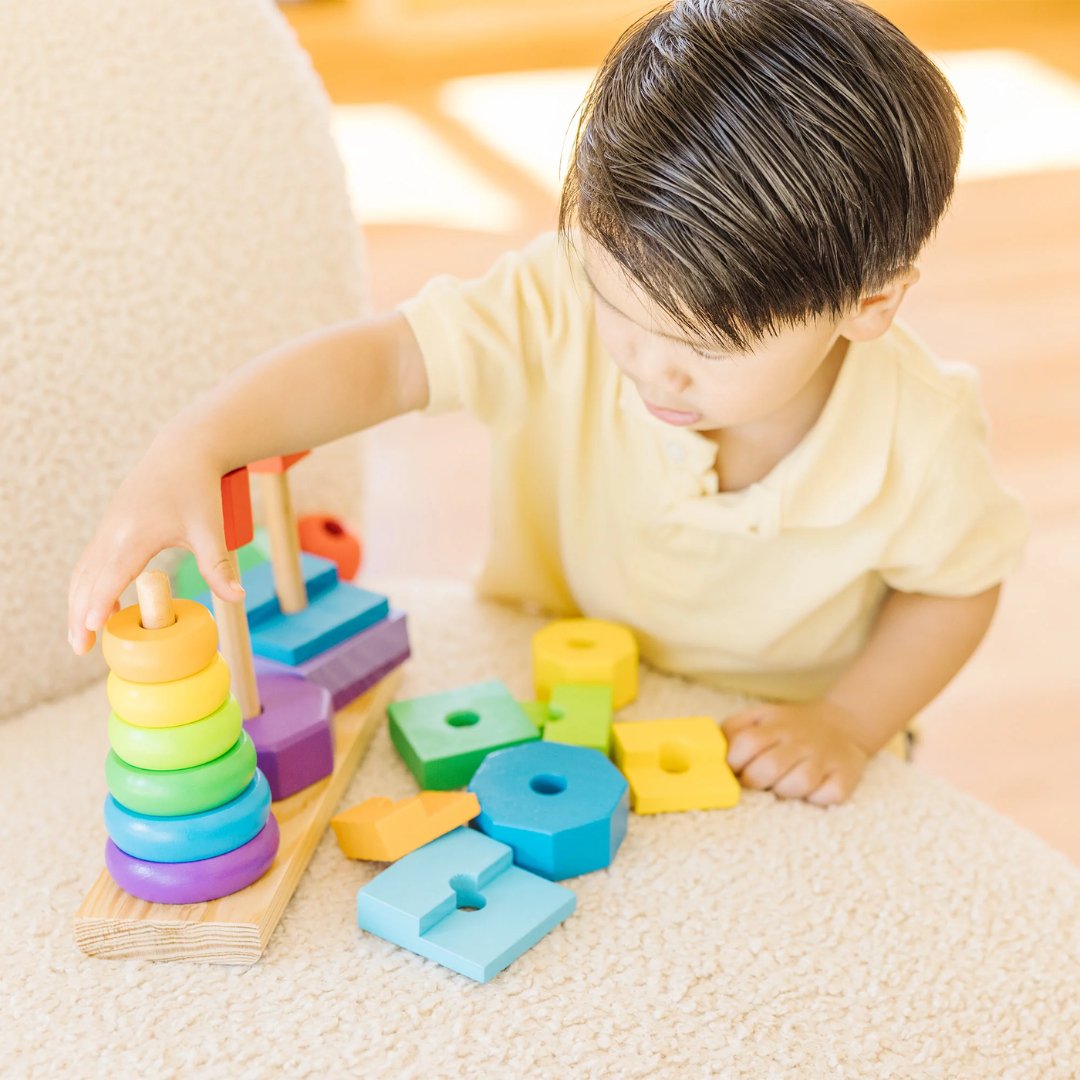 Wooden Geometric Stacker (Melissa and Doug) - MyLittleTales