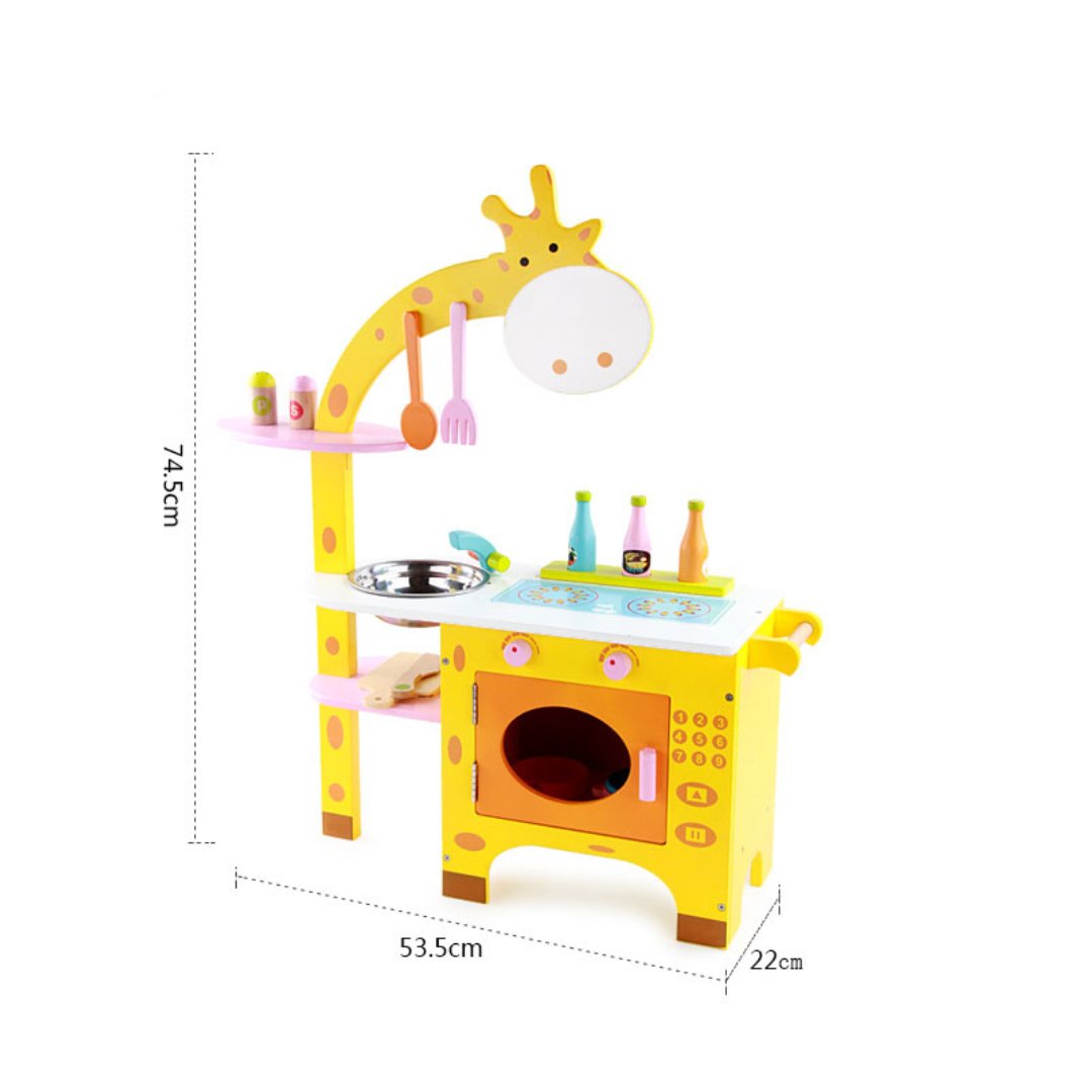 Wooden Giraffe Kitchen - MyLittleTales