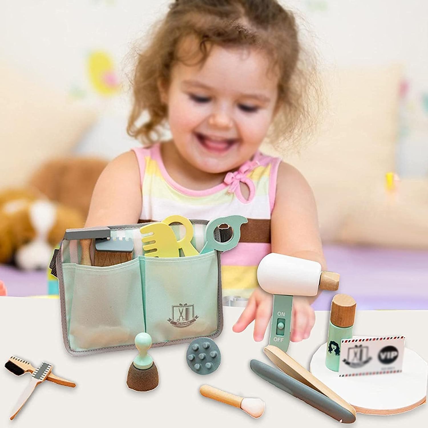 Wooden Hair dresser set Gifts for Girls Princess - MyLittleTales