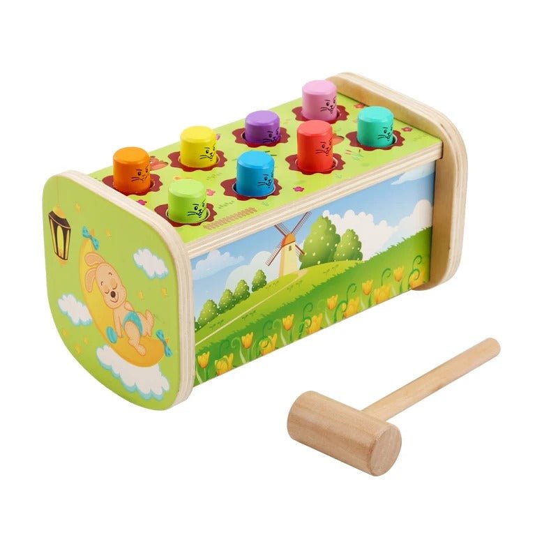 Wooden Hammer Beats Game | 8 Peg Swinging Hamster - MyLittleTales