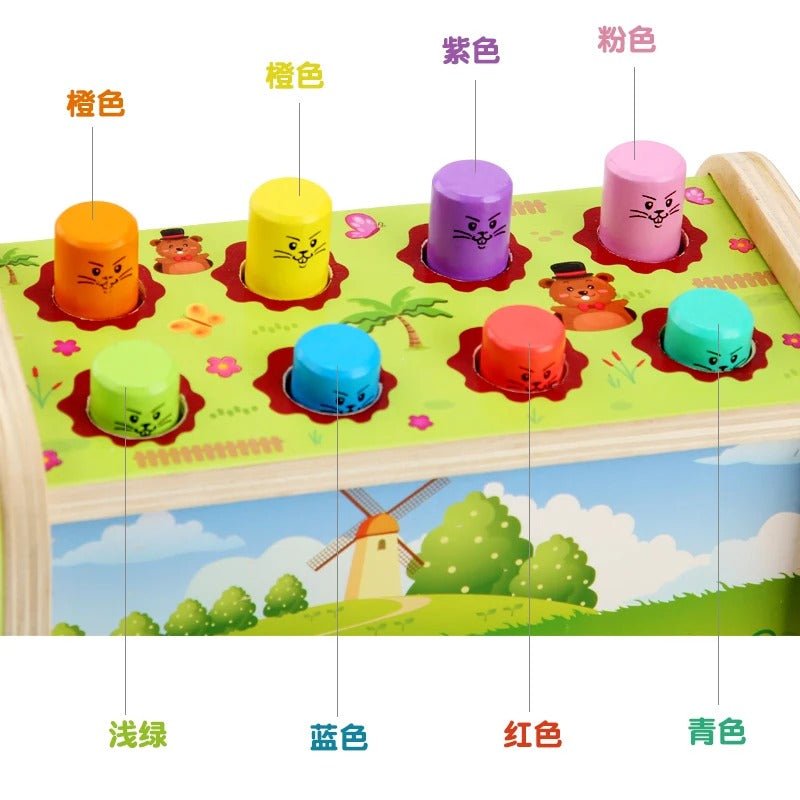 Wooden Hammer Beats Game | 8 Peg Swinging Hamster - MyLittleTales