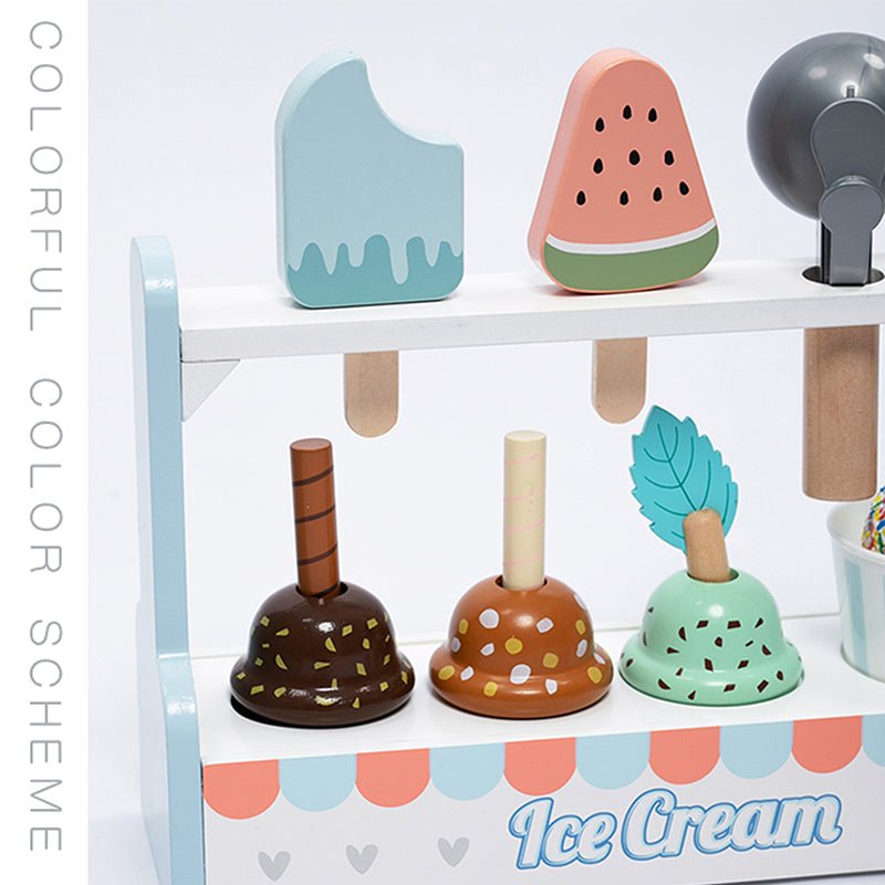 Wooden Ice cream counter | Wooden Ice Cream Shop for Kids - MyLittleTales