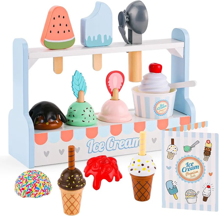 Wooden Ice cream counter | Wooden Ice Cream Shop for Kids - MyLittleTales