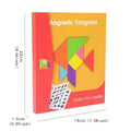 Wooden Magnet Tangram Puzzle Book - Jigsaw Book Brain Teasers Stacking Games Early Educational Learning Challenge IQ - MyLittleTales