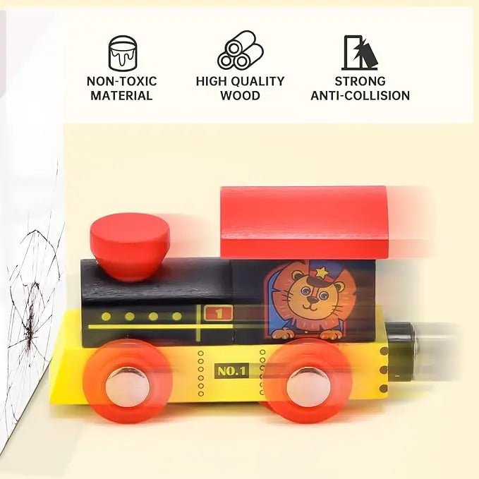 Wooden Magnet Train Set - Magnetic Train Toy - MyLittleTales