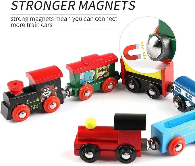 Wooden Magnet Train Set - Magnetic Train Toy - MyLittleTales