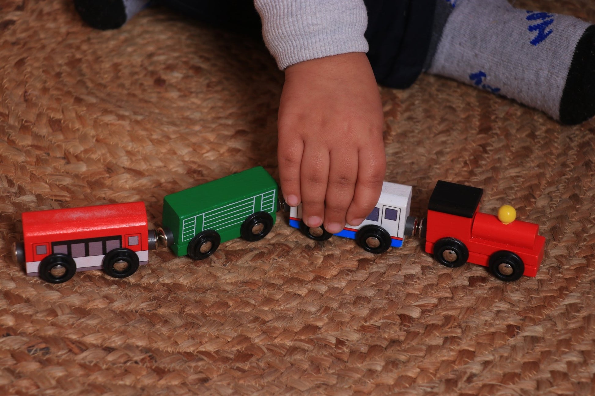 Wooden Magnet Train Set - Magnetic Train Toy - MyLittleTales