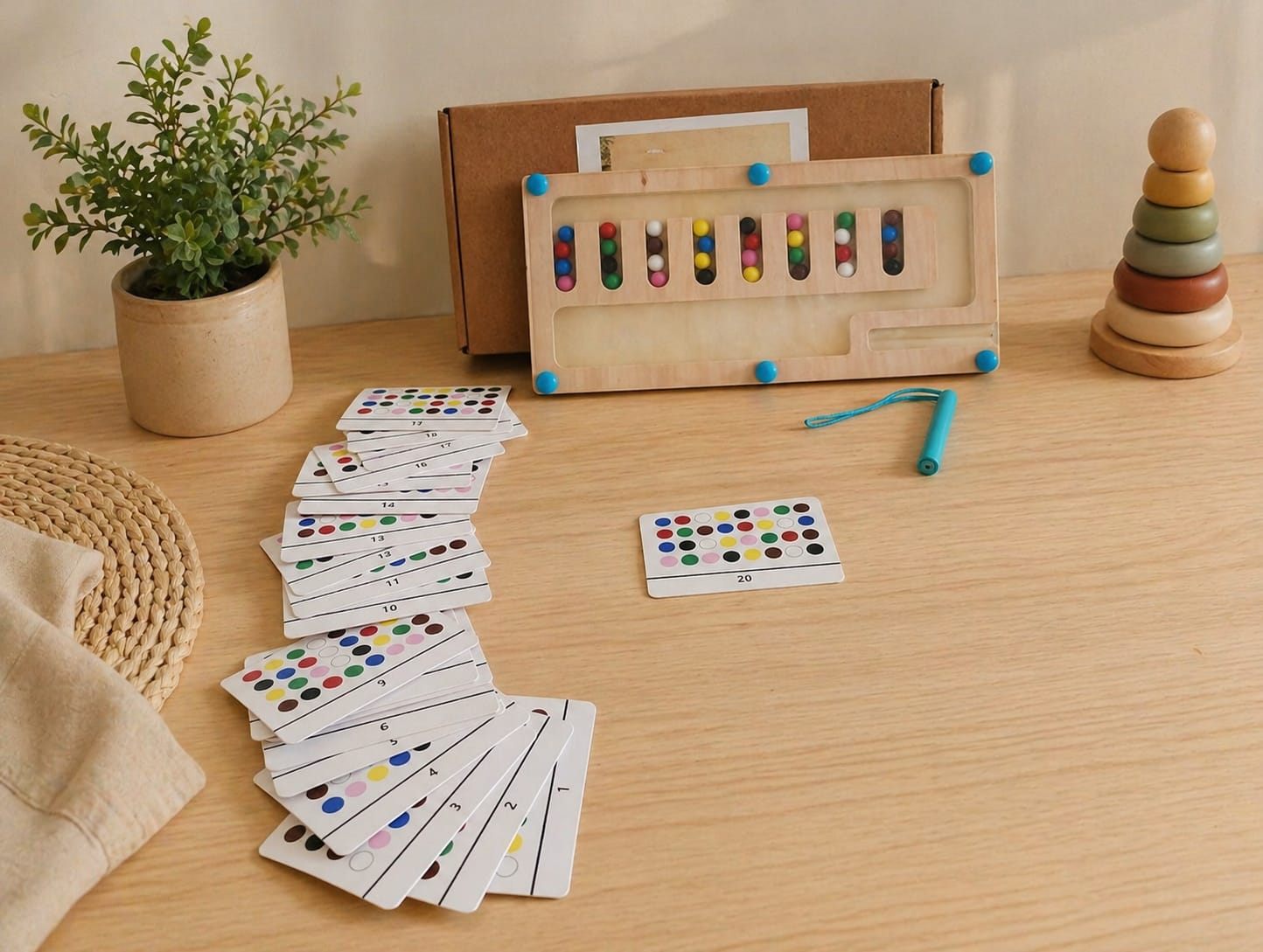 Wooden Magnetic Color And Shape Sorting Learing Magnetic Game 8 Color - MyLittleTales