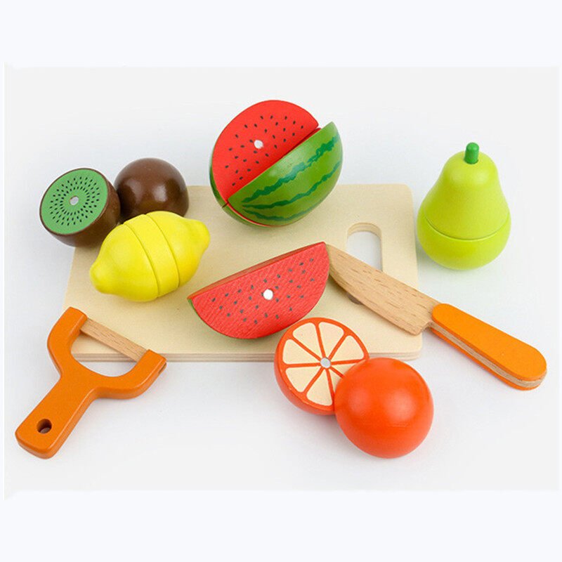 Wooden Magnetic Cutting Fruit & Vegetable Pretend Play Kitchen and Early Education - MyLittleTales