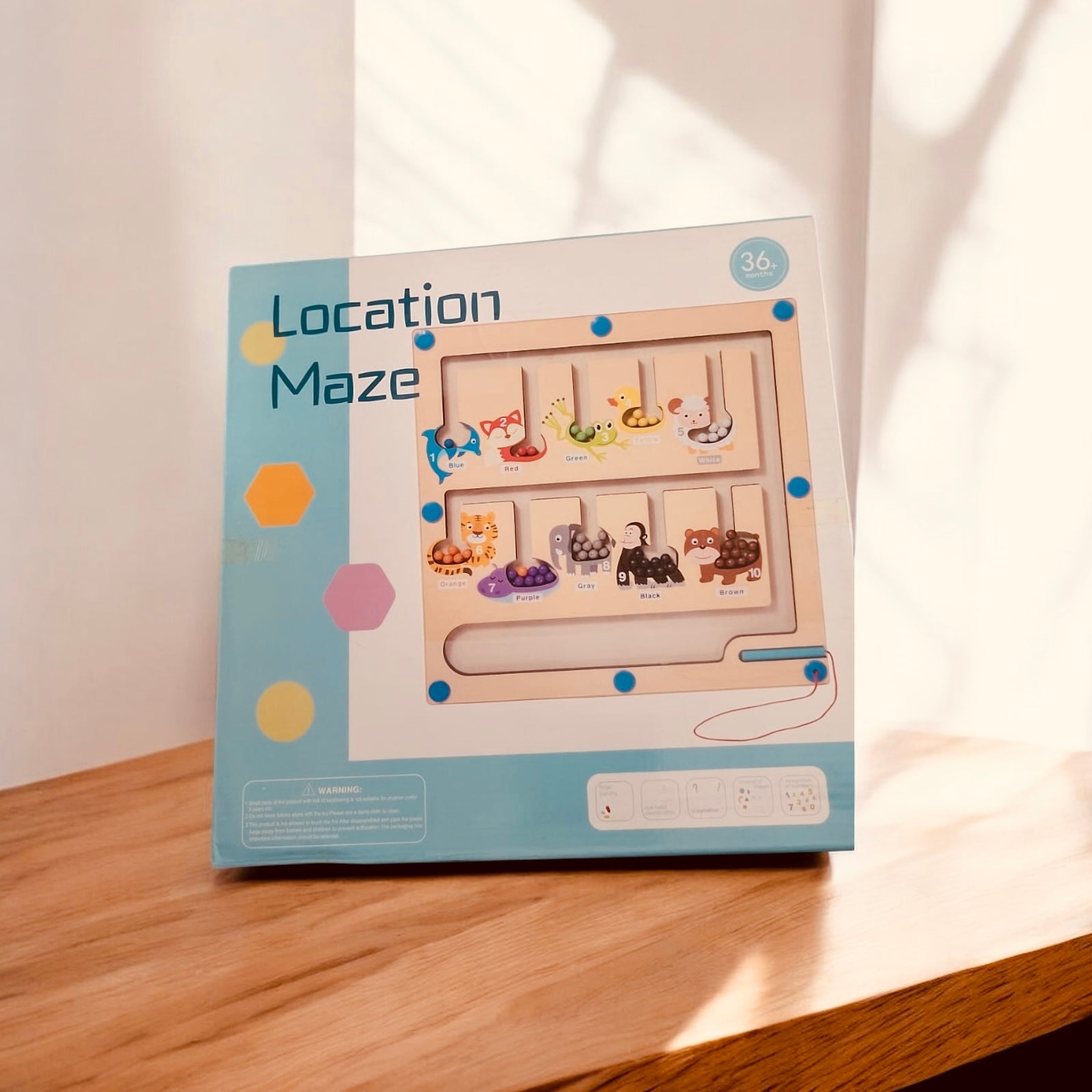 Wooden Maze Board Magnetic Location Maze - MyLittleTales