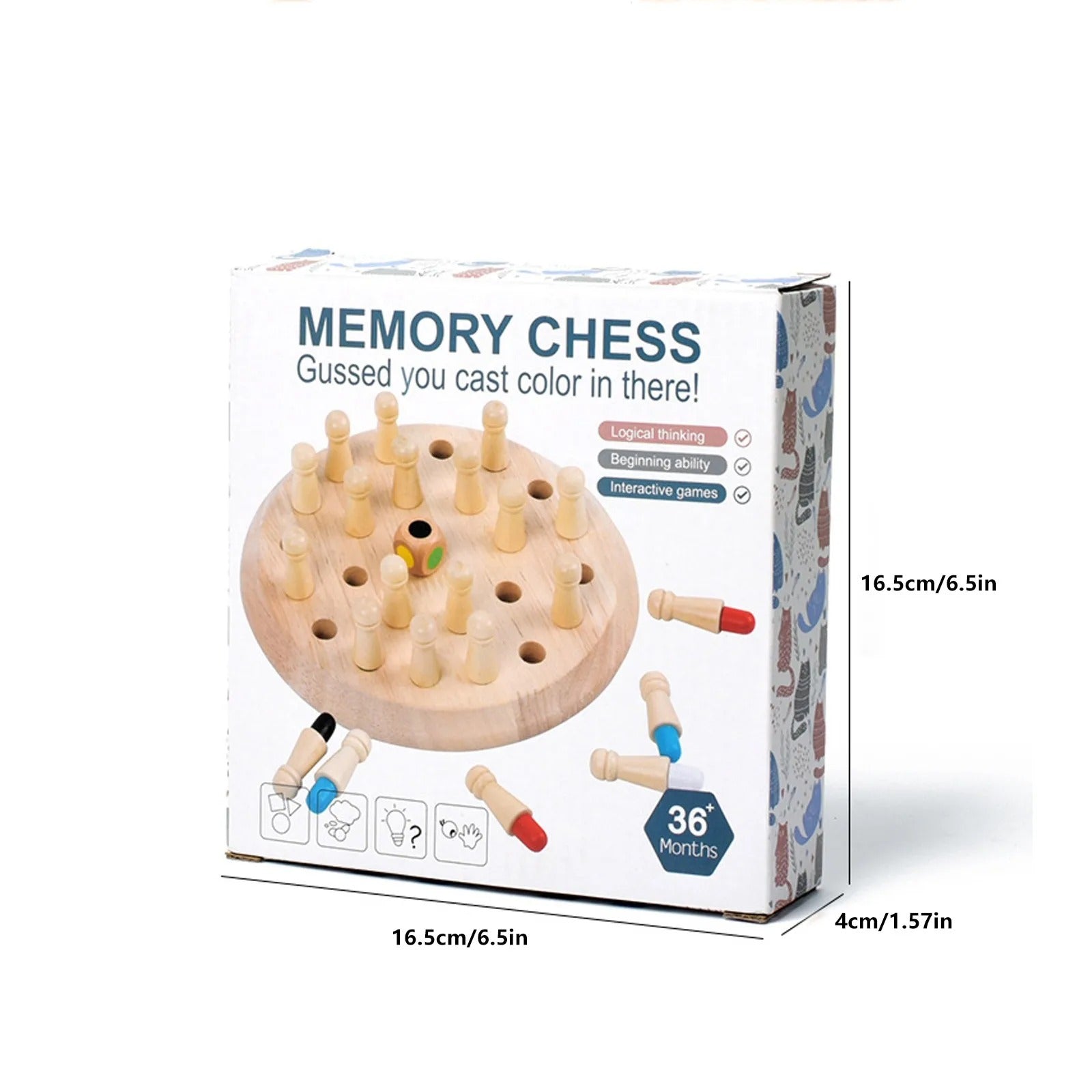 Wooden Memory Match Stick Chess Board Game - Logic Braintease Toys for Boys And Girls special - MyLittleTales