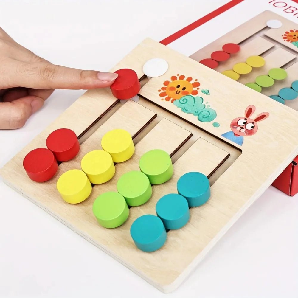 Wooden Mobile 4 Color Puzzle Board Game - MyLittleTales