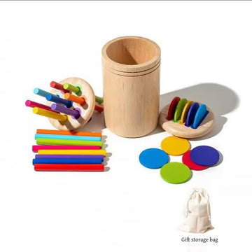 Wooden Montenssori Color & Shape Matching & Sorting Toy Set - MyLittleTales