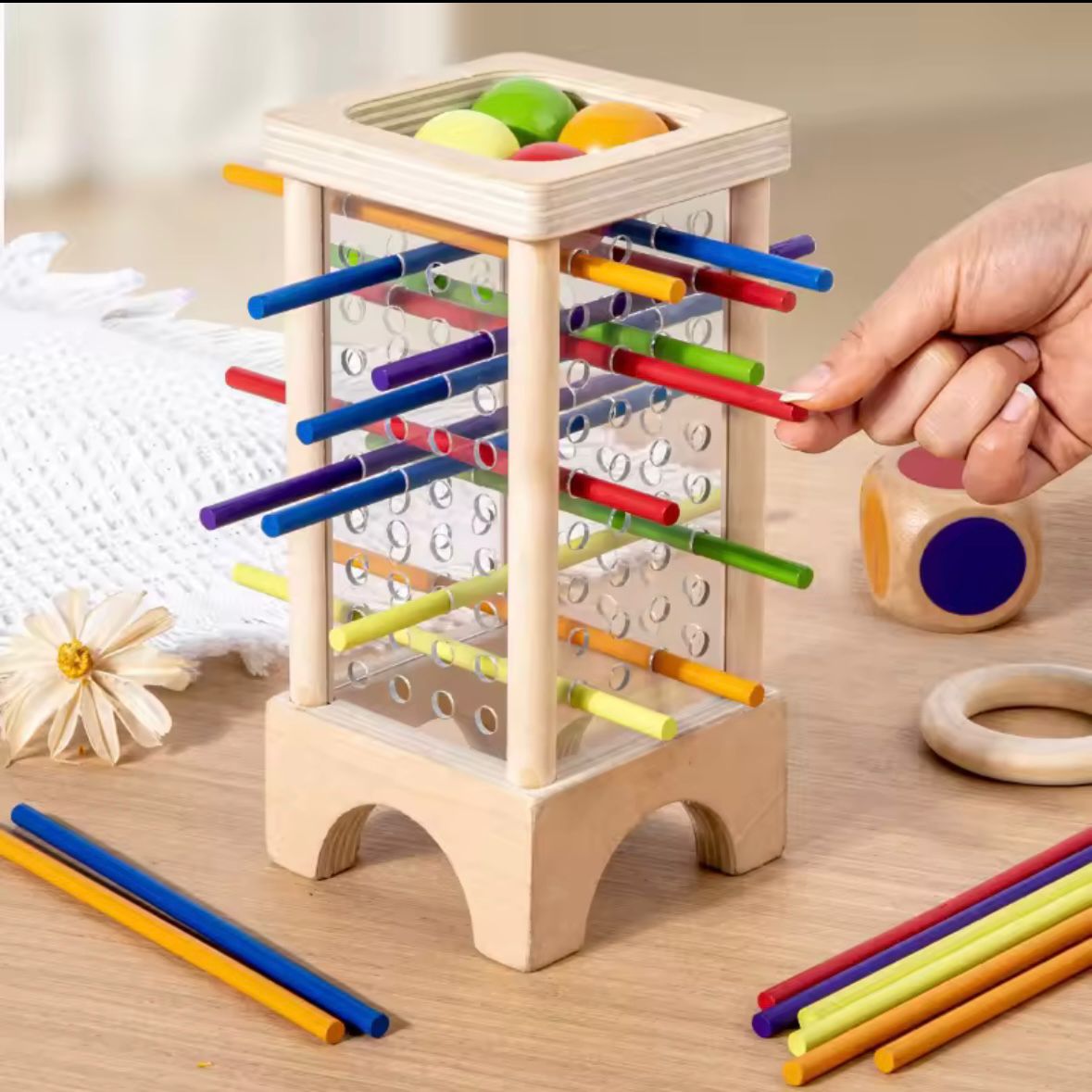 Wooden Montenssori Learning Stick Challenge Educational Toy - MyLittleTales