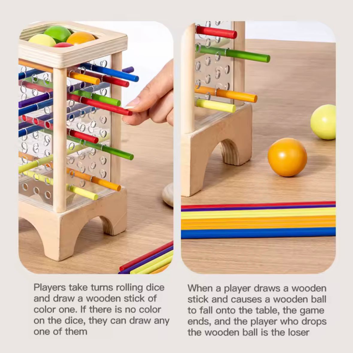 Wooden Montenssori Learning Stick Challenge Educational Toy - MyLittleTales