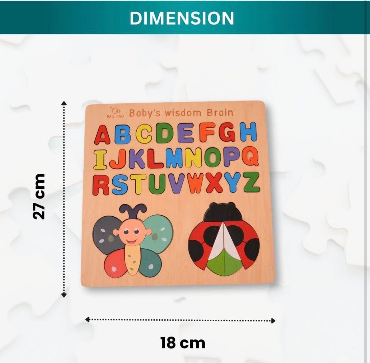 Wooden Montessori abcd board - MyLittleTales
