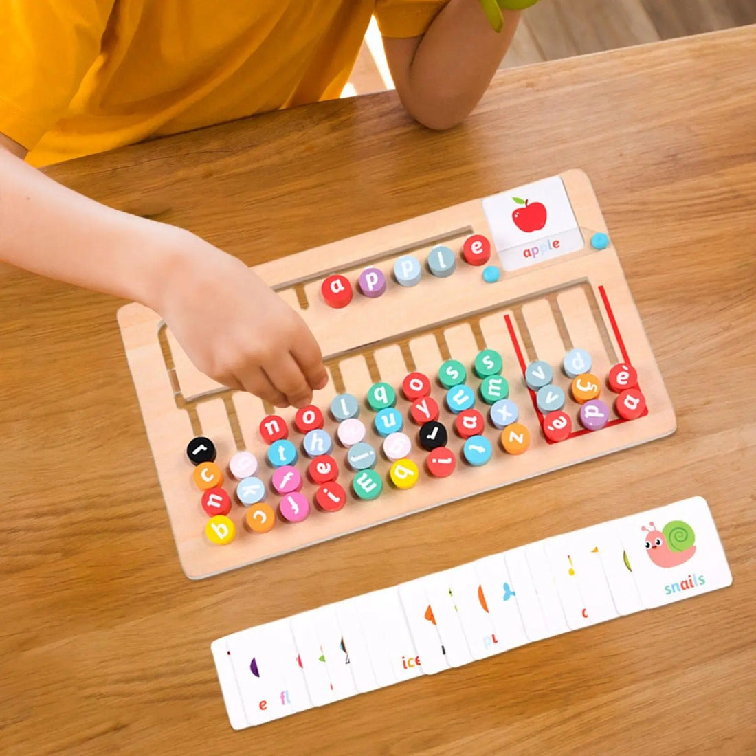 Wooden Montessori Spelling Game Learning Puzzle Travel Toys - MyLittleTales