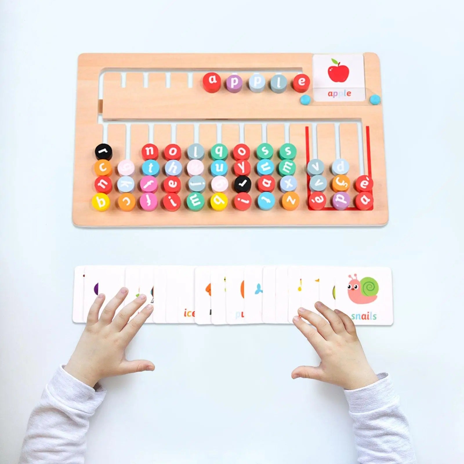 Wooden Montessori Spelling Game Learning Puzzle Travel Toys - MyLittleTales