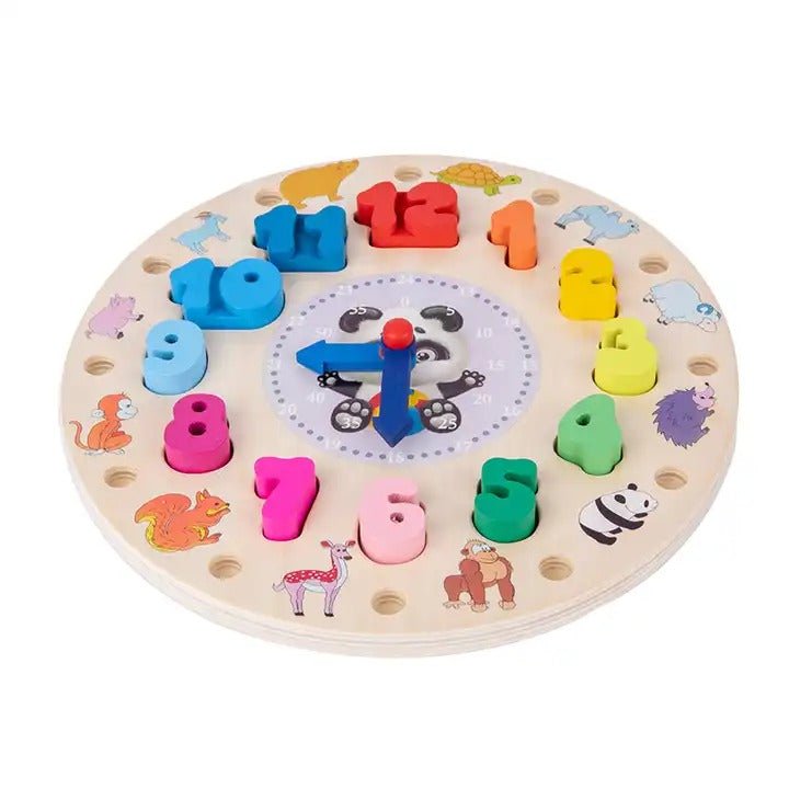 Wooden Number Counting Clock - MyLittleTales