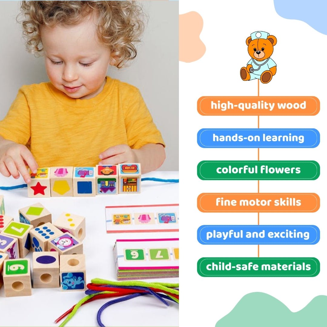 Wooden Number Lacing Set - MyLittleTales