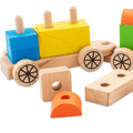 Wooden Pull Building Blocks Train - MyLittleTales