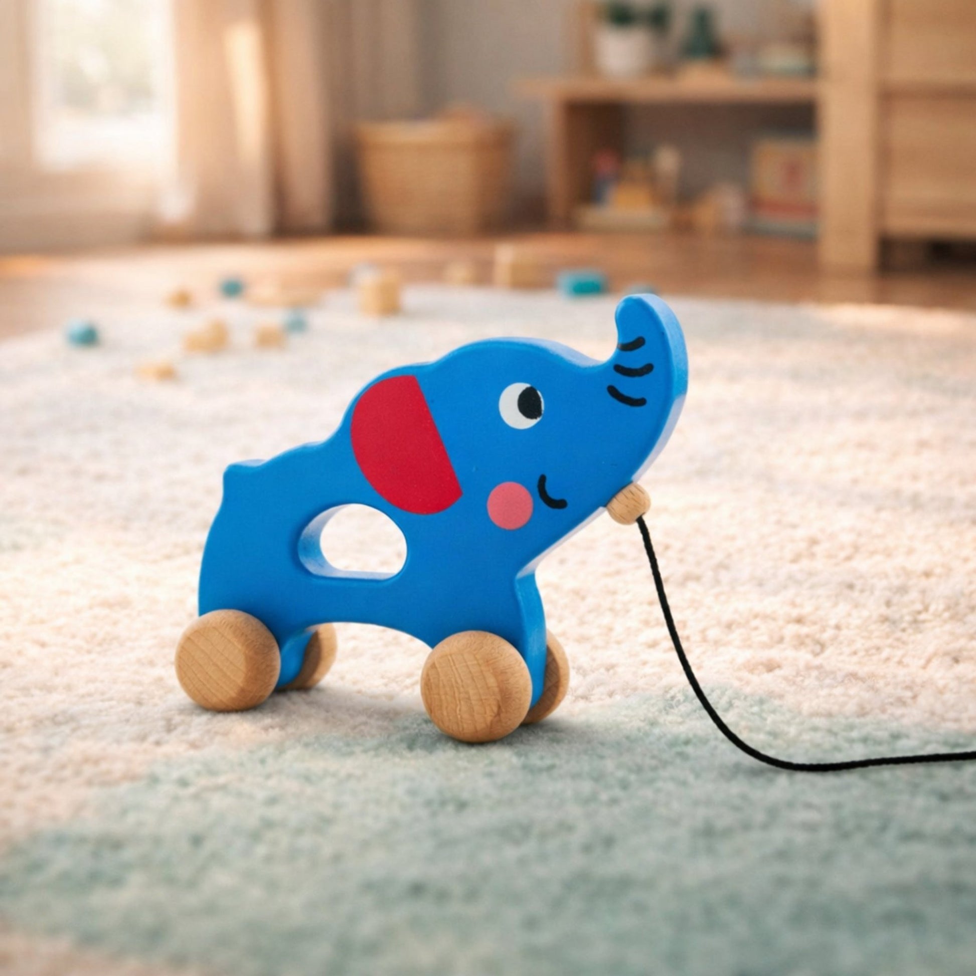 Wooden Pull Elephant - MyLittleTales