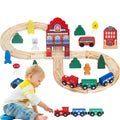 Wooden Railway Train Set, Wooden Railway Track with Train - MyLittleTales