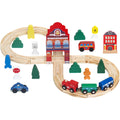 Wooden Railway Train Set, Wooden Railway Track with Train - MyLittleTales