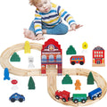 Wooden Railway Train Set, Wooden Railway Track with Train - MyLittleTales