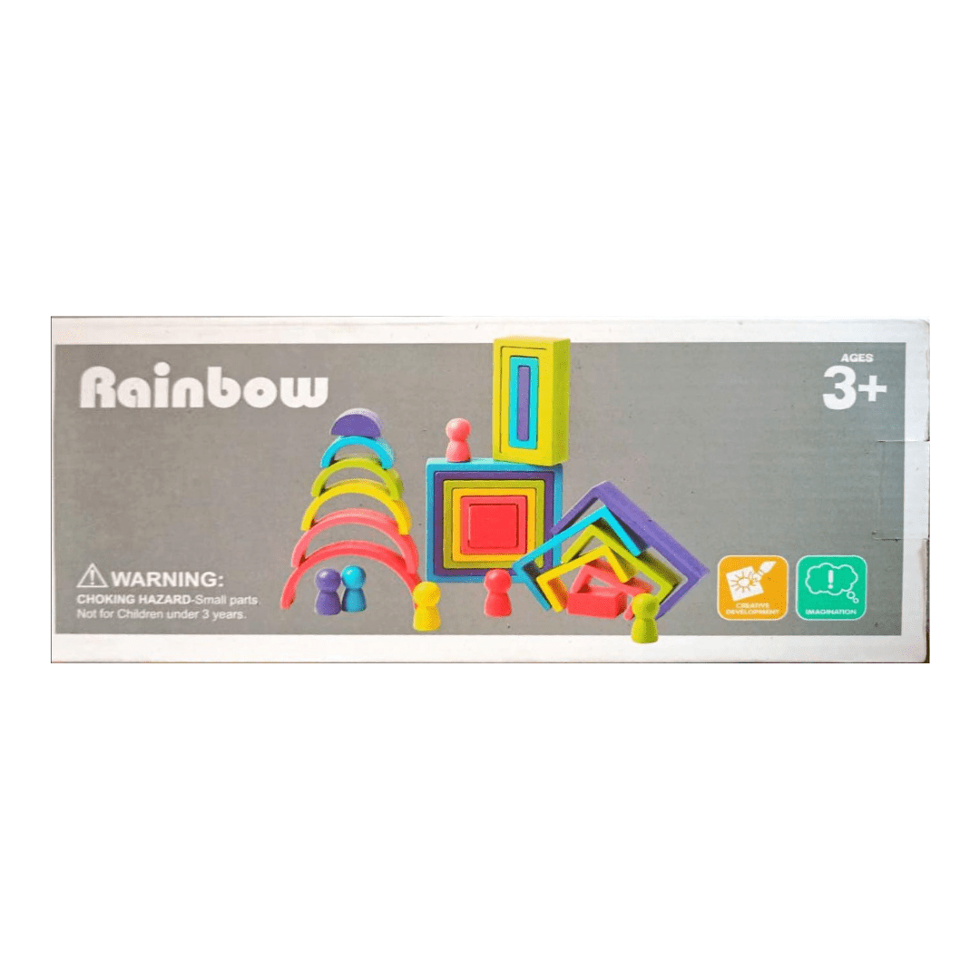 Wooden Rainbow Building Block Assembly Toy - MyLittleTales