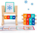 Wooden Reading Blocks | Wooden Blocks Spelling Game - Wooden Toys Phonics Game Toy Set Words Early Learning for Beginners - MyLittleTales