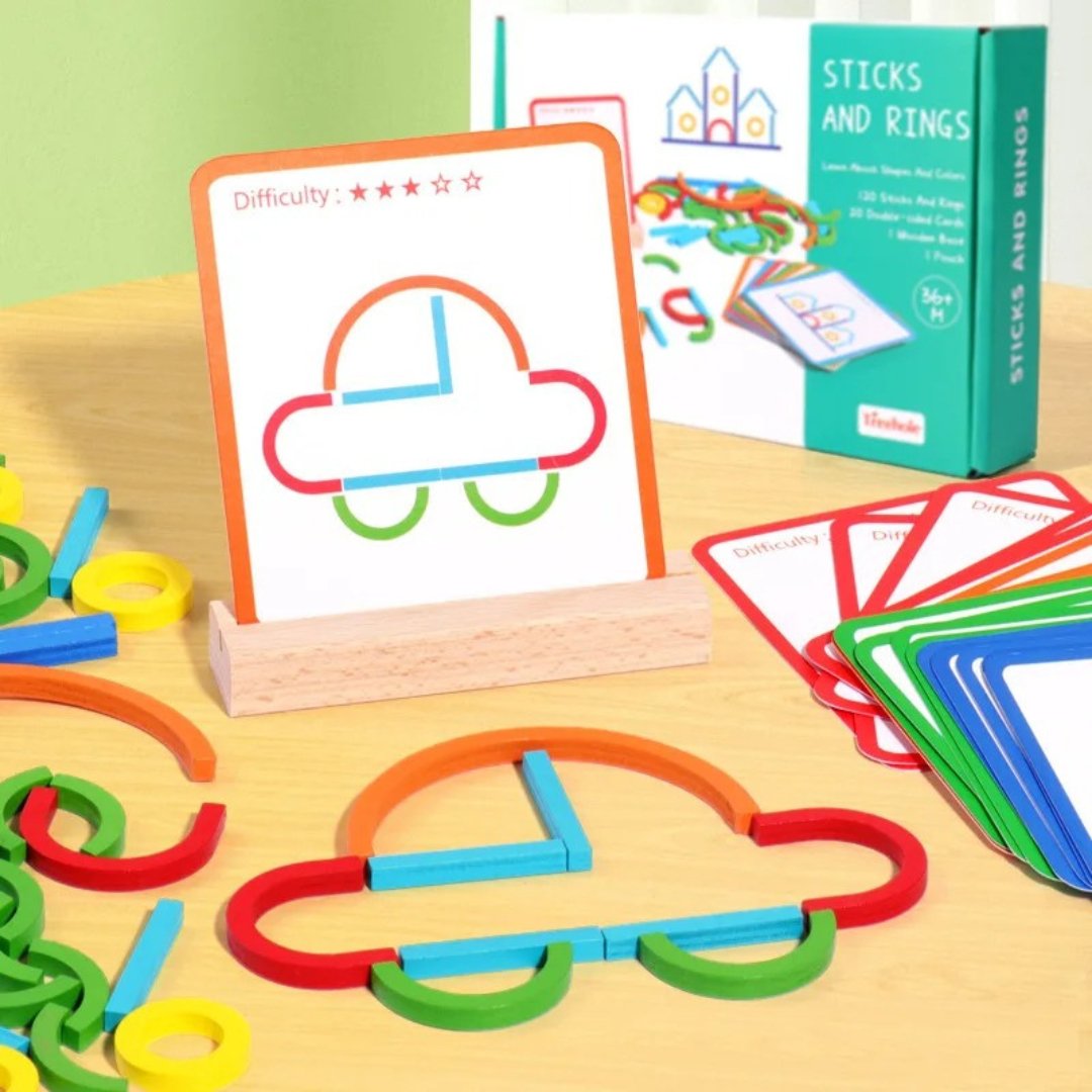 Wooden Shape Puzzles,Wooden Pattern Blocks - MyLittleTales