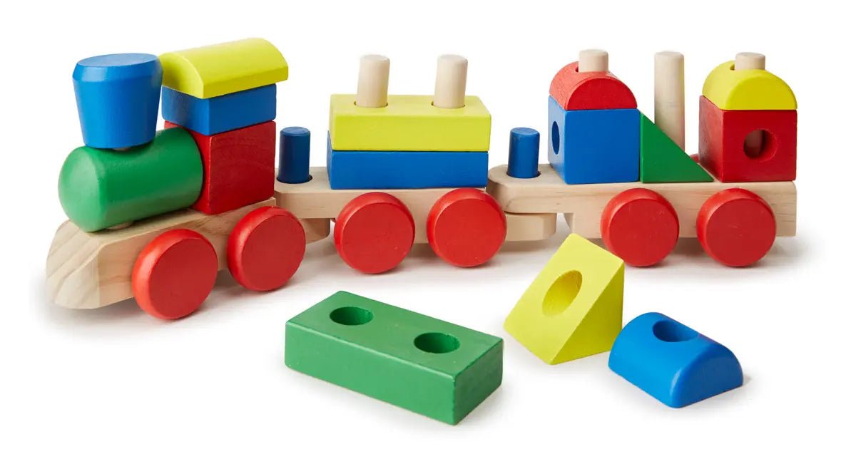 Wooden Shapes Puzzle Train Set - MyLittleTales